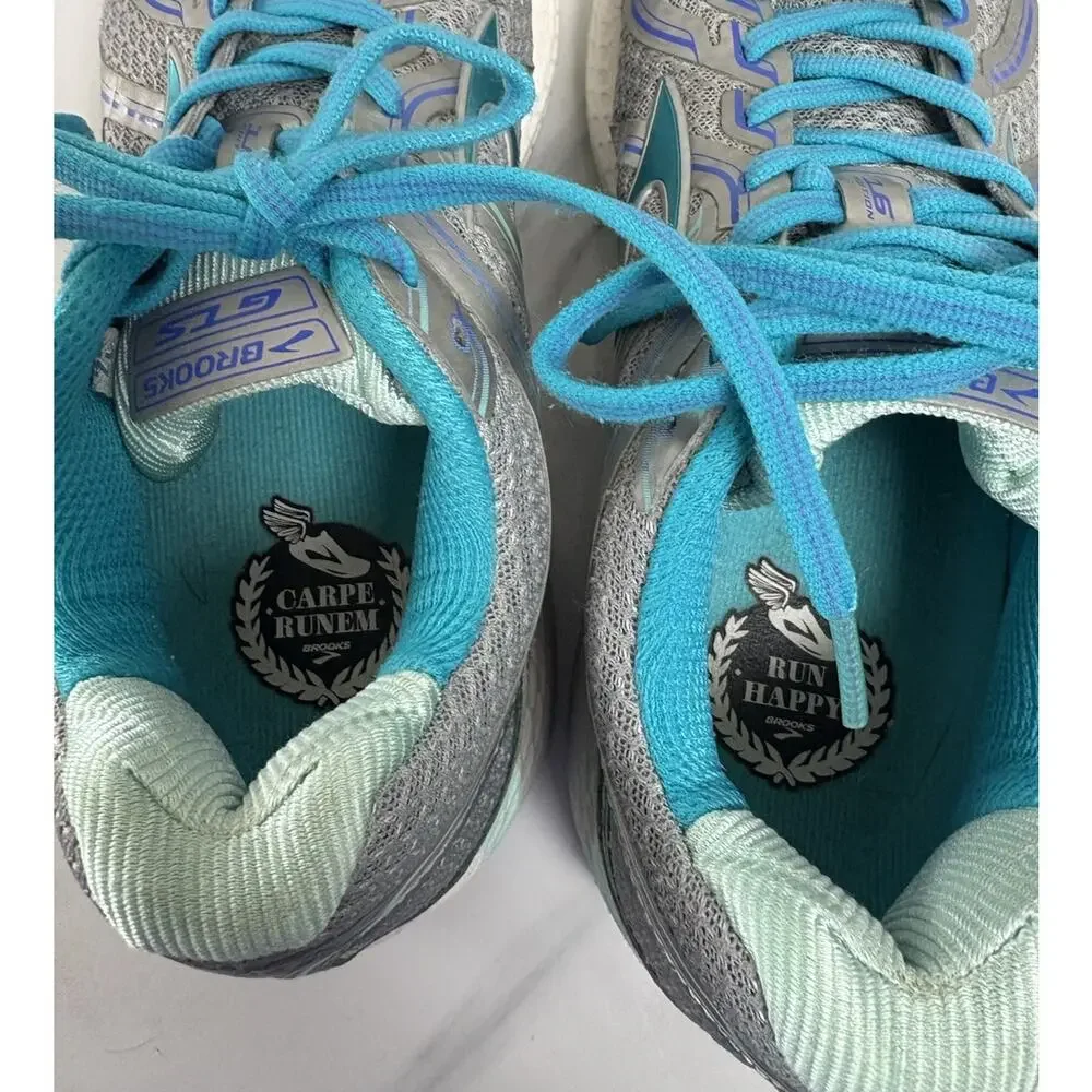 Brooks Adrenaline GTS‎ 15 Womens Running Shoes Gray Teal Size 9 Athletic